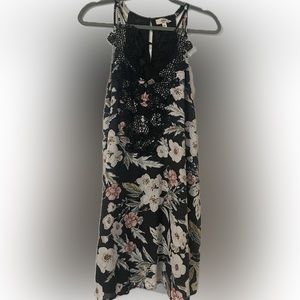 Floral Black Dress
